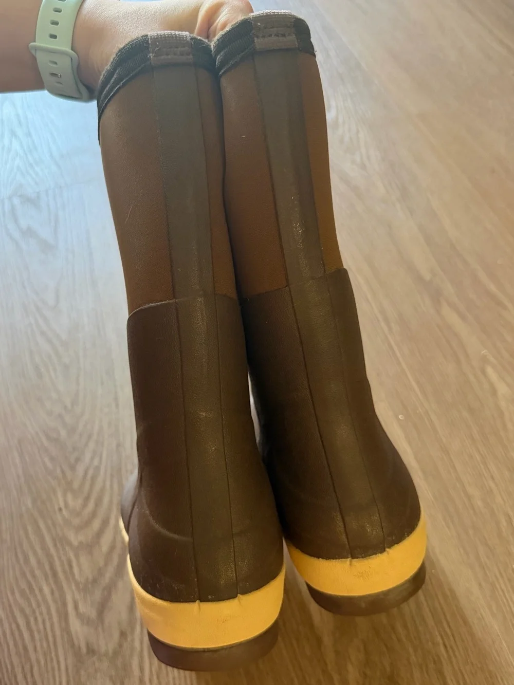 XTRATUF Men’s Waterproof Mid-Calf Rubber Rain Boots Brown/Tan US 8 UK 7